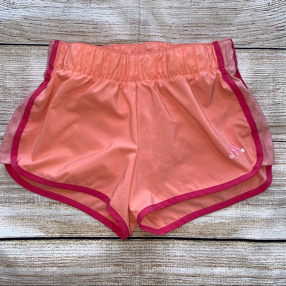 Adidas Coral Pink Running Shorts Ladies XS 3"